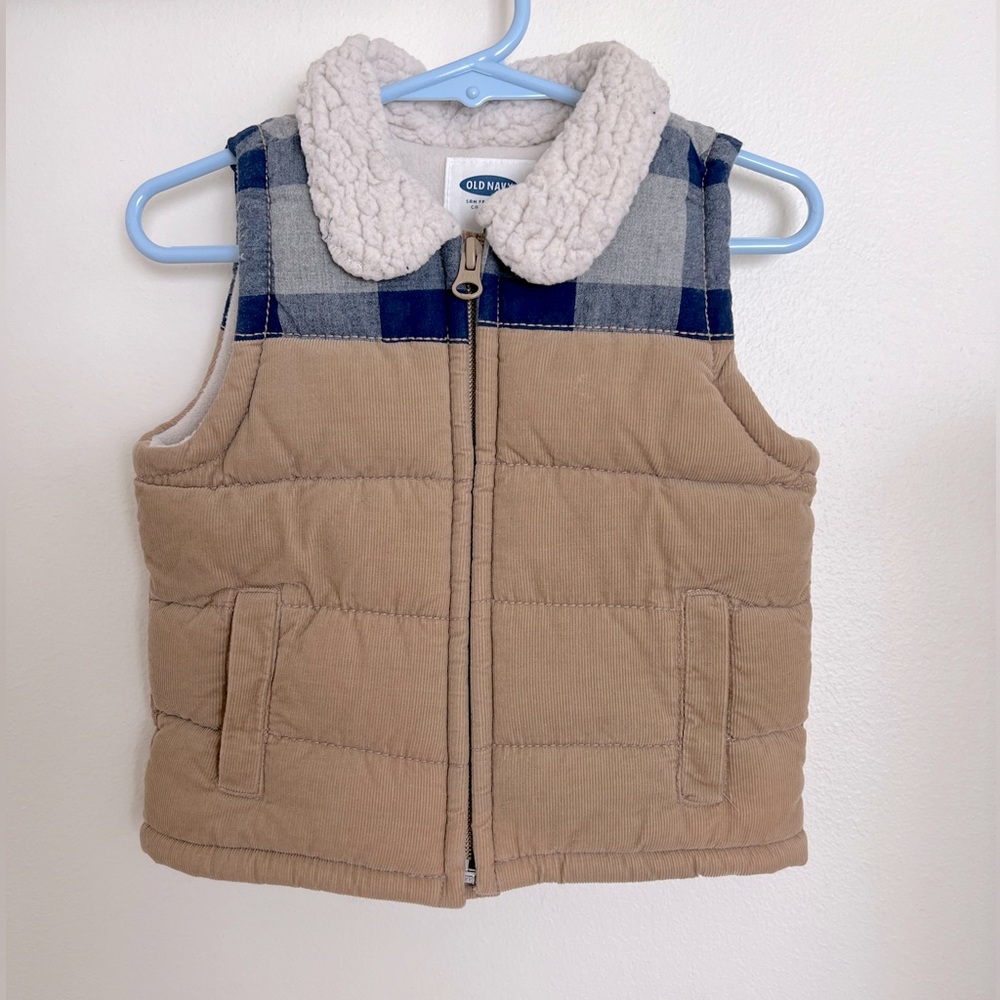 Old Navy Plaid Kids Vest